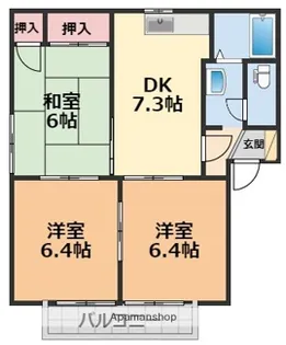 エスポワール C棟【2階】の間取り