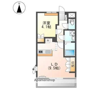 BAYSIDEエスポワール【206号室】の間取り