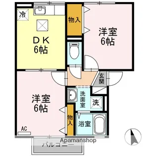 ガーデンズKⅡ【1階】の間取り
