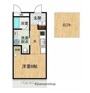 BLUE CASA【106号室】の間取り