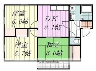 フォブール古川北 A棟【2階】の間取り