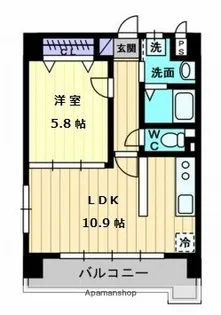 パルテールAISHIN【201号室】の間取り