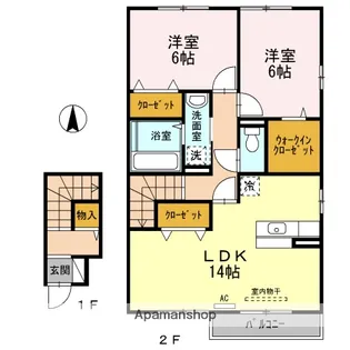 スピリトーゾ B棟【2階】の間取り