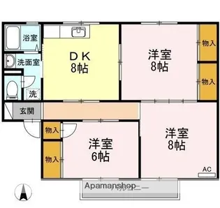 セジュールMGⅠ【2階】の間取り