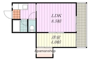 MATSUMOMENT竹原【102号室】の間取り