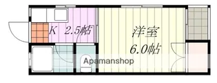 MATSUMOMENT竹原【206号室】の間取り