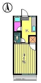 コーポいながき【202号室】の間取り