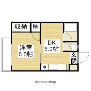 ニューリバーかやまち【1階】の間取り