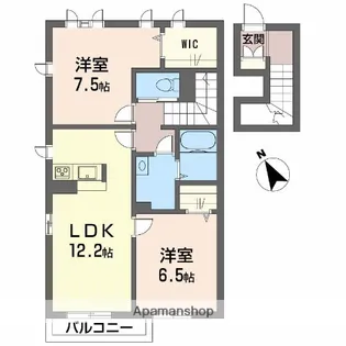 レジデンスTAKAO【2階】の間取り