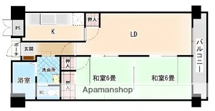 オークタウン松山【802号室】の間取り