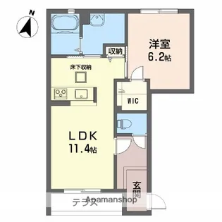 ビオラ天山【1階】の間取り