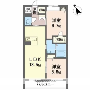 エテルナ・M【3階】の間取り