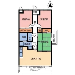 スカール土居田【2階】の間取り