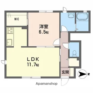 ディアス竹原【1階】の間取り