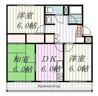 サンコート土居田【1階】の間取り