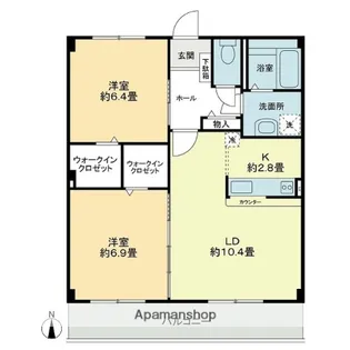 フォブールラシュレ【203号室】の間取り