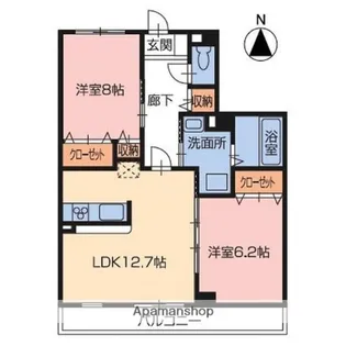 フォブール丹下Ⅱ・【303号室】の間取り