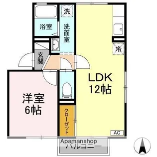 フレンドリーハイツ日野Ⅱ【2階】の間取り