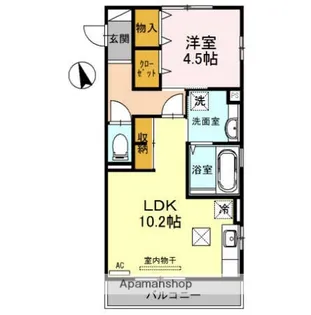 グレイス B棟【1階】の間取り