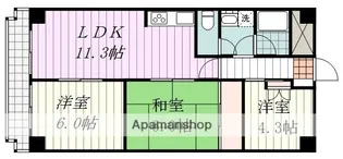 チュリス松山【305号室】の間取り