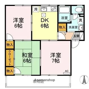 コンフォート B棟【1階】の間取り