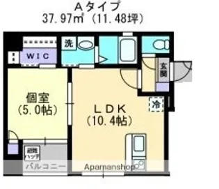 フォルトゥーナ松前【603号室】の間取り