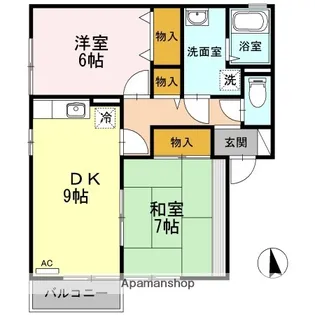 コーポ・FK A棟【2階】の間取り