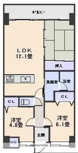 いよてつロフティ郡中【2階】の間取り