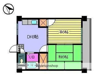 第16杉フラット【303号室】の間取り