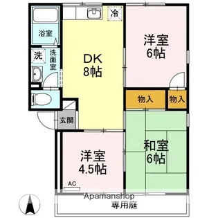 ファミール三好 B棟【1階】の間取り