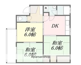 岡本マンション.【201号室】の間取り
