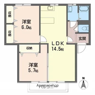 フレグランスピュアⅡ【2階】の間取り