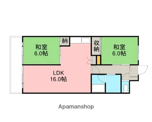 シエナ松山ハイツ【1階】の間取り