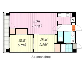 アイヒルズ松山【202号室】の間取り