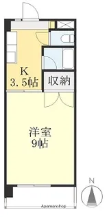 ロイヤルハイツ平和通【805号室】の間取り