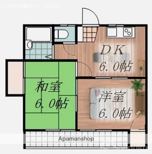 第25杉フラット【602号室】の間取り