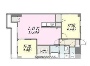 太陽山越ビル【4階】の間取り