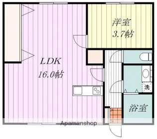 オックスフォード・サーカス土居田【307号室】の間取り