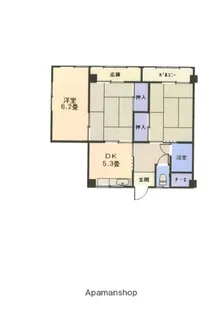 伊予鉄古町ビル【6階】の間取り