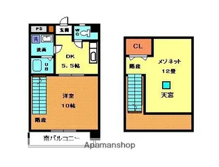 キャッスル千舟【802号室】の間取り