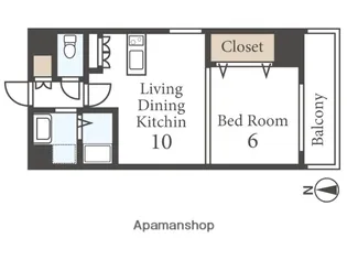 マドンナTOWN RITZ【6階】の間取り