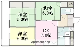 室町ハイツ【5階】の間取り