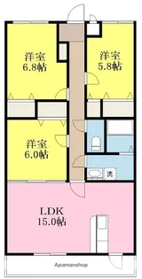 ブライム トライアングル【3階】の間取り