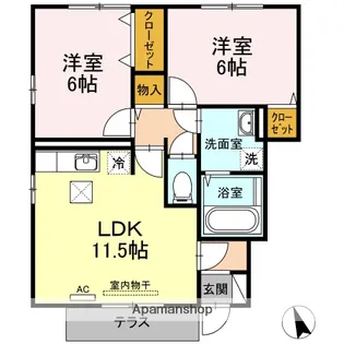 ディアコート・サヤ A棟【101号室】の間取り