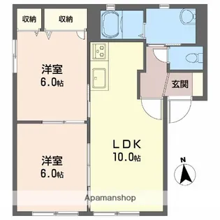 バリュージュ大西【1階】の間取り
