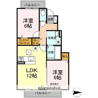 フルールエクラ【102号室】の間取り