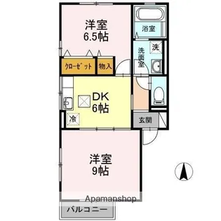 リビングタウン高岡 A棟【101号室】の間取り