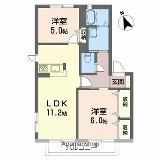 グランシード南梅本【1階】の間取り