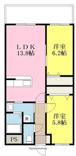ブライムボォウレジデンスC棟【1階】の間取り