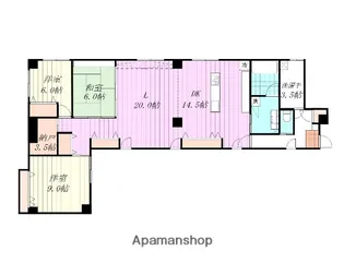 リバーサ大街道【2階】の間取り